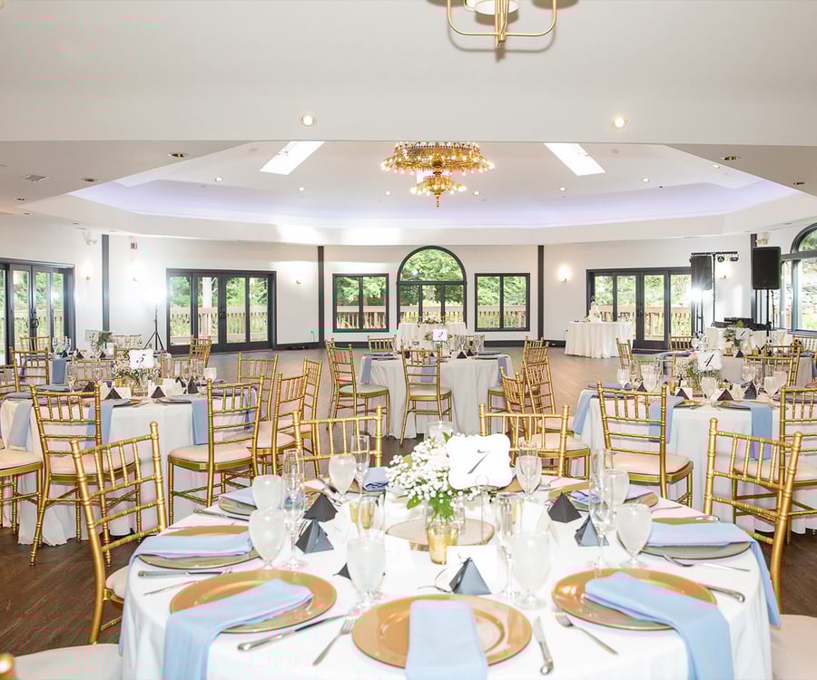 White, gold, and baby blue reception - Granite Rose by Wedgewood Weddings-1