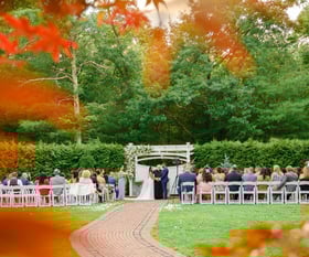 Fall wedding at Miraval Gardens