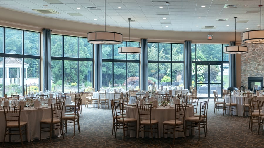 Beautiful grand hall at Miraval Gardens by Wedgewood Events