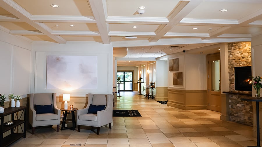 Welcoming lobby at Miraval Gardens by Wedgewood Events